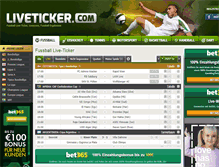 Tablet Screenshot of liveticker.com